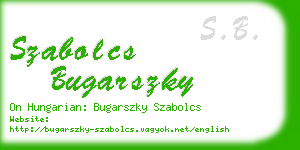 szabolcs bugarszky business card
